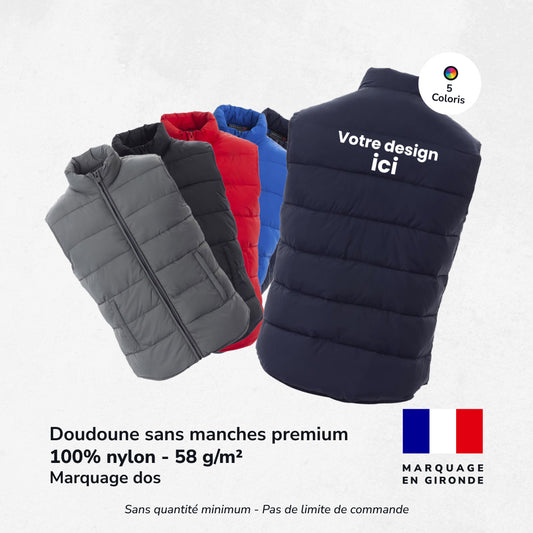 Doudoune 100 % NYLON MEMORY 320T - Marquage Dos - Unisexe