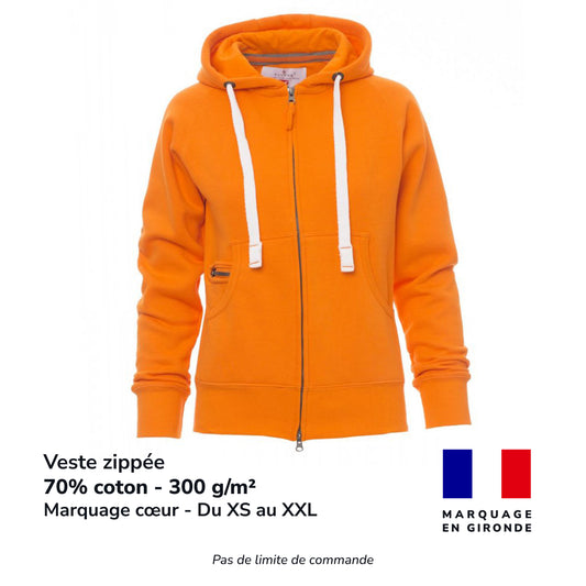 Sweat shirt full zip femme
