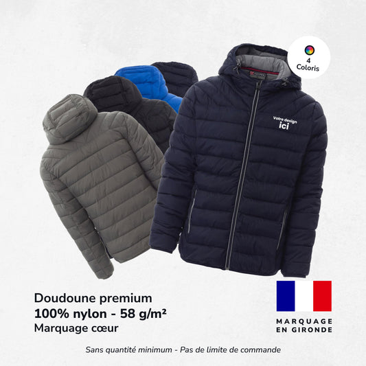 Doudoune à capuche - Marquage Cœur - Unisexe