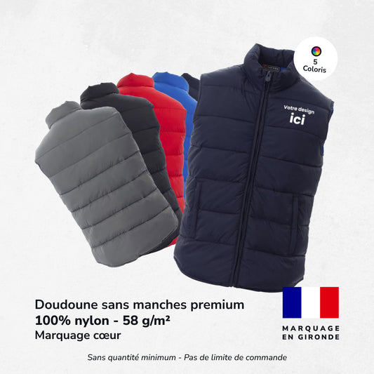 Doudoune 100 % NYLON MEMORY 320T - Marquage Cœur - Unisexe