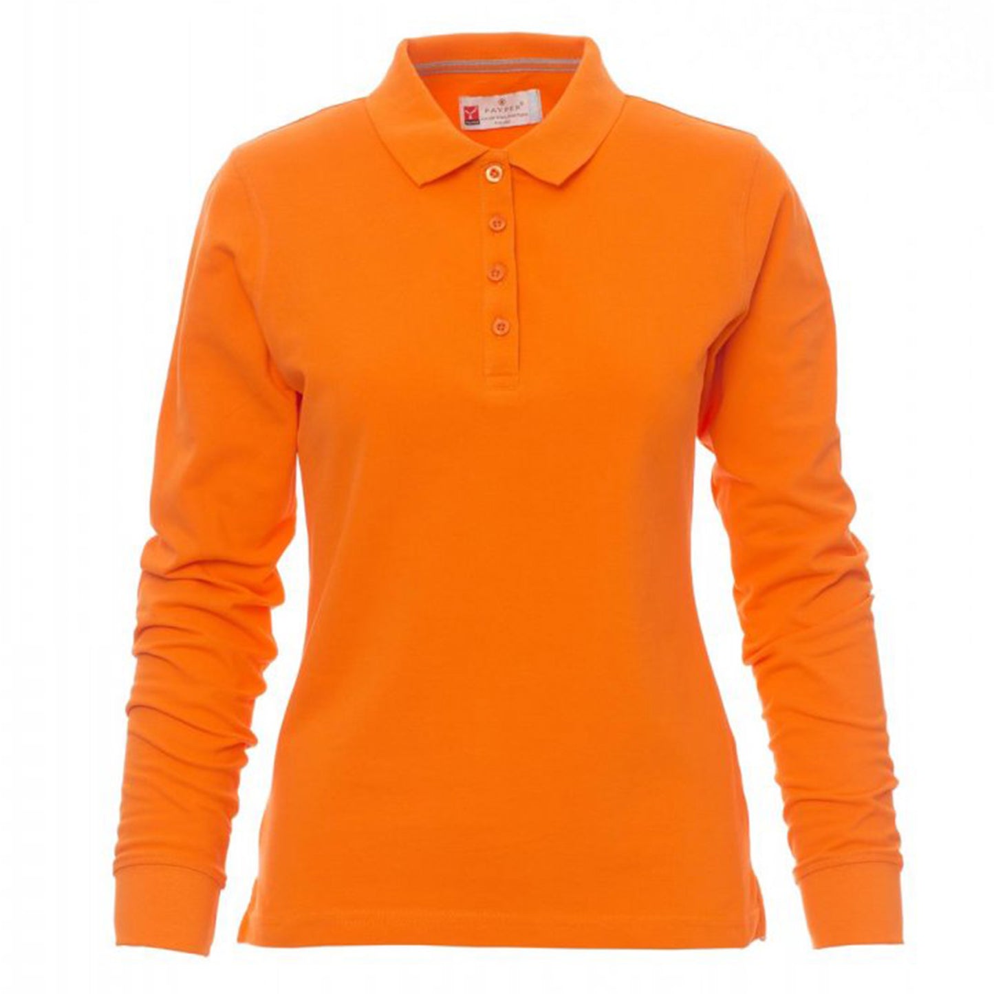 Polo 4 boutons manches longues femme