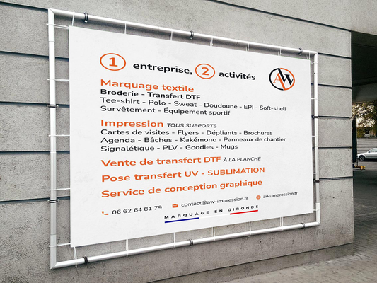 Bâche publicitaire 510 gr/m² M1